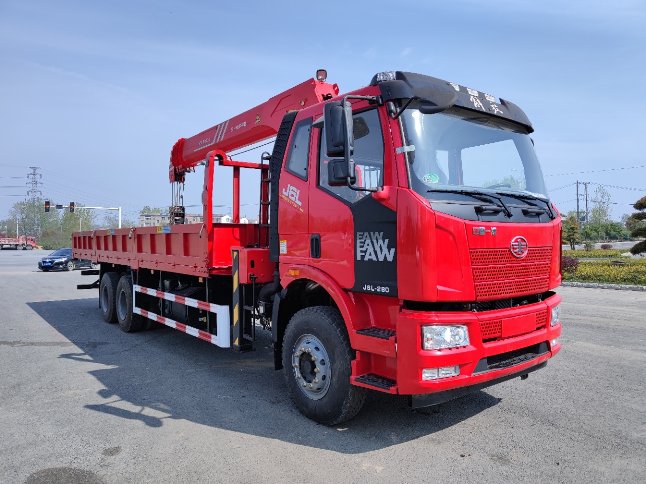 國(guó)六解放J6后八輪隨車吊專用底盤(pán)